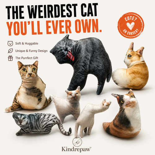 Weird Ugly Cat Plush – So Ugly It’s Cute | Funny Gift Toy