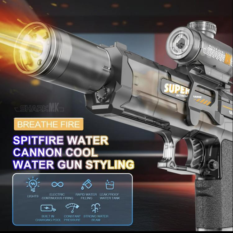 Ultimate Electric Water Gun, 320cc High Capacity, 32FT Range, Automatic Squirt Gun with Glowing Muzzle for Adults & Kids
