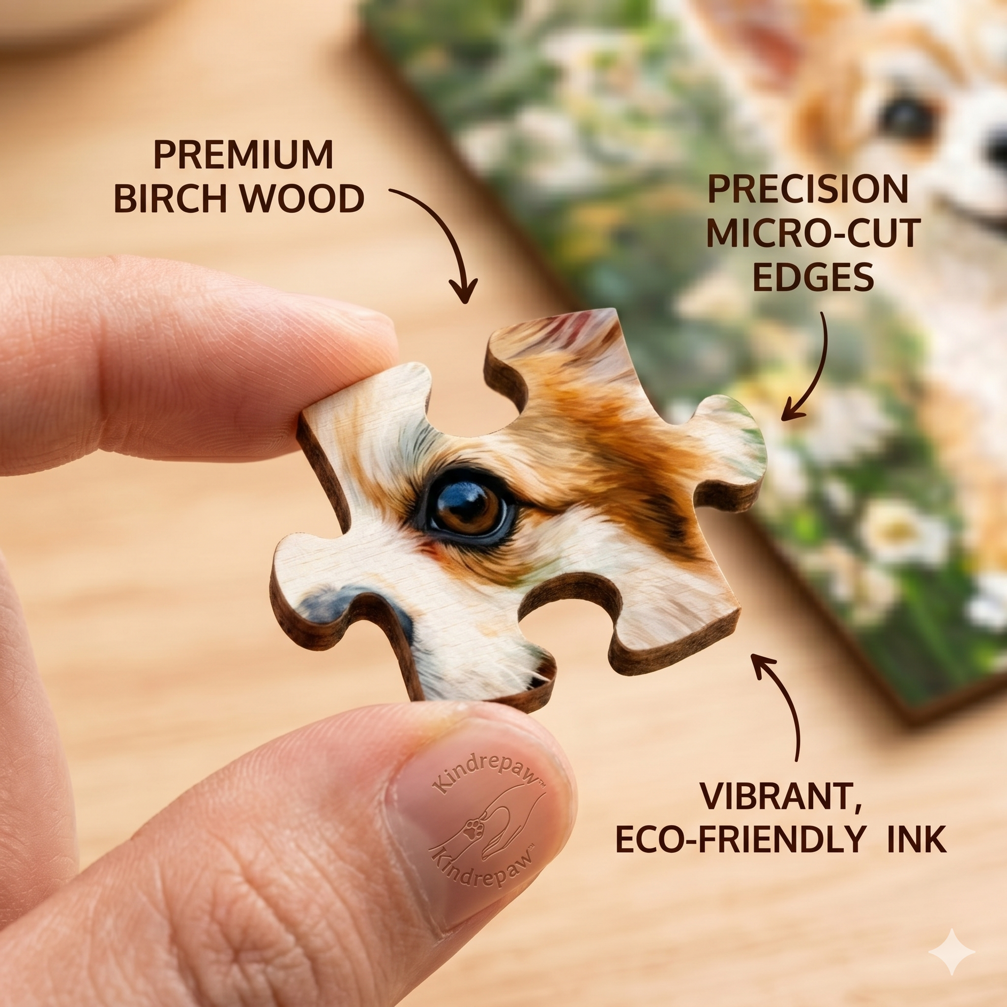 Kindrepaw™ Custom Pet Portrait Puzzle – Crafted for Lasting Memories