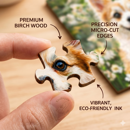 Kindrepaw™ Custom Pet Portrait Puzzle – Crafted for Lasting Memories