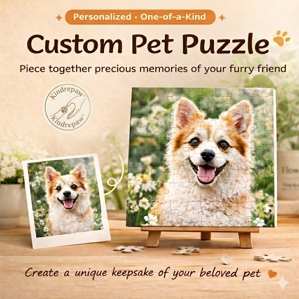 Kindrepaw™ Custom Pet Portrait Puzzle – Crafted for Lasting Memories