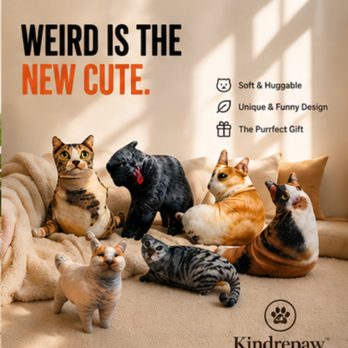 Weird Ugly Cat Plush – So Ugly It’s Cute | Funny Gift Toy